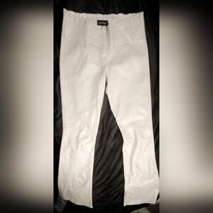 EXTREMELY RARE! VINTAGE Bebe brand cream leather pants